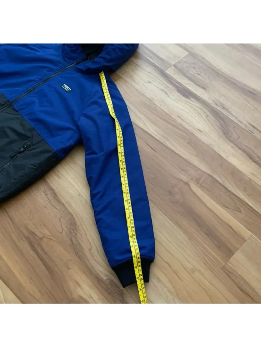 LL Bean Kids XL 18 Blue Black Insulated Jacket Bomber Preppy Outdoor 513221